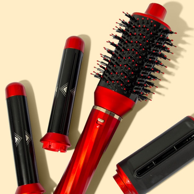  CHI LAVA Air Wave professional hair tool, with one handle and interchangeable styling attachments.