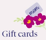 Floral-themed tile promoting gift cards.'